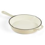 Cream Cast Iron Frying Pan