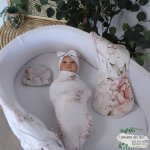 Wrap Set Swaddle Set Pop Of Peoni Bunny