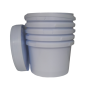 Alpha White Tamper-proof Bucket With Lid - 5 Pack