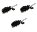 Babyliss Plastic Silver Bristle Massage Hair Brush For Women Ladies -3 Pack