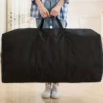 1PC Sturdy Extra Large Storage Bag For Moving Traveling And Dormitory - Durable Backpack With Double Zipper And Reinforced Handl