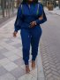 Stylish Solid Two-piece Set Button Front Cut Out Long Sleeve Jacket & Drawstring Pants Outfits Women's Clothing