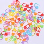 100 200PCS MINI Knitting Crochet Marker Plastic Safety Locking Stitch Markers Diy Craft Crochet Clips For Weaving Sewing Multico
