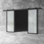 Glass Barn Door D11 Custom Size - 2100 X 1500 X 25MM Frosted Glass