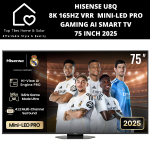 Hisense U8Q 8K 165HZ Vrr Mini-led Pro Gaming Ai Smart Tv - 75 Inch 2025