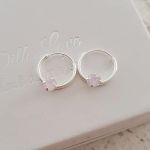 Shayleen 925 Sterling Silver Cz Cross Half Hoops Size: 1.5X14MM