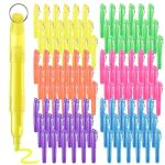 108 Count Liquid MINI Highlighters With Clip And Key Ring 6 Fluorescent Colors Portable Marking Pens For Students Planners Offic