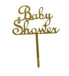Cake Topper - Baby Shower Gold