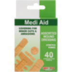 Pharmacy Medi Aid Assorted Stretch Fabric Plasters 40 Piece