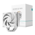 Deepcool AK400 G2 120MM Pwm Fan 4X Copper Heatpipes LGA1851 & AM5 Support All-white – New