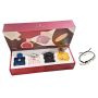 Maroon Gift Perfume Set For Her And For Him Ying Yang Bracelets