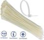 Noble Nylon Cable Ties 3.6 X 200MM Pack Of 100 White - Self-locking Design Widely Used For Tying Cables Plants Packages Designed For Indoor