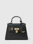 Laura Lock Top Handle Bag - 0 Black