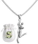 Stainless Steel Happy Couple Hug Pendant And Chain Set