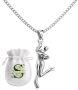 Stainless Steel Happy Couple Hug Pendant And Chain Set