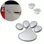 2PCS/SET Car Sticker Window Bumper Body Cool Design Paw 3D Animal Dog Cat Footprint Decal Pvc Styling Emblem Auto Creative Exterior Accessories