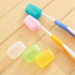 5PCS Portable Toothbrush Head Cover Case Storage Box Toothbrush Protector Cap Holder Bathroom Accessories For Family And Busines