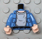 Parts Torso Harry Potter Open Shirt And Sweater Light Nougat Neck Pattern Blue Arms Light Nougat Hands 973PB0313C01