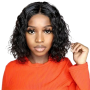 10-INCH Water Wave Bob - Glueless 4X4 Human Hair Curly Wig