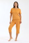 Ladies Pastel 3 4 Pyjama Set
