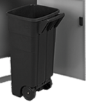 Strong 140L Plastic Wheelie Bin Black – SAL0032SD