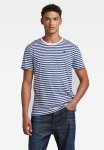 G-star Raw Stripe R T Compact Jersey O Yd - White ballpen Blue Stripe