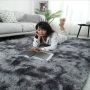 200 X 150 Grey Fluffy Carpet - Shaggy & Foldable Rug