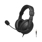 HS220 Over-ear Wired Stereo Headset With Rotating MIC – Black