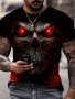 3D Skull Print Men's Graphic Design Crew Neck Active T-shirt Casual Comfy Tees Tshirts For Summer Men's Clothing Tops For Daily Gym Workout Running