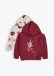 Bunny Flower Polar Fleece Hoodies 2 Pack
