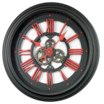 Rhythm Oversized Industrial Gear Clock 76 Cm X 76 Cm