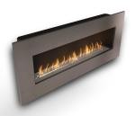 Wall Mounted Bio Fuel Fireplace Built-in Steel Frame - Wall Mounted Frame 1750MM Slimline Brushed Steel
