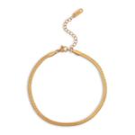 Goldair Gold Flat Snake Anklet