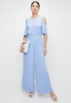 Edit Cold Shoulder Keyhole Jumpsuit - Hydrangea