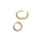 Round - Square Profile - Hinged Sleepers In Yellow Gold