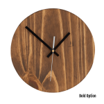 Quinn Wall Clock In Pine - 250MM Dia Mid Brown Bold White Second Hand