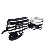 The Walkies Bag - Parisian Monochrome Stripe Canvas