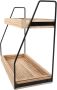 2 Tier Wooden Coffee Station Organizer Shelf