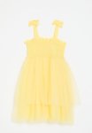 PoP Candy Smock Detail Mesh Dress - Yellow