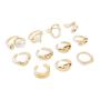 11-PACK Gold Pearl Mix Rings