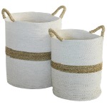 Round Woven Storage Basket Set