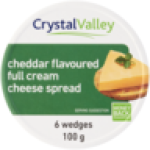 Valley Cheddar Flavoured Full Cream Cheese Spread 6 Pack