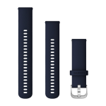 Garmin Quick Release 22MM Silicone Bands – Dark Blue Silver Buckle