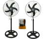 A 180 Mm Energy Saving 5 Blade Pedestal Fan Black Pack Of 2