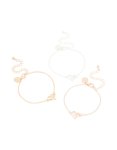 Mixed Metal Heart Bracelets 3-PACK