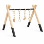 Black Wooden Baby Gym With Wooden Dangles