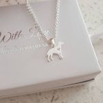Dakota 925 Sterling Silver Dog Necklace 13X9MM On A 45CM Rolo Chain