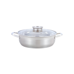 24CM Stainless Steel Pot Silver