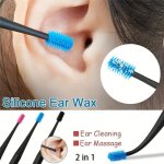 1PC Silicone Double-ended Earpick Easy Grip Ear Cleaning And Massaging Tool Soft Silicone Brush Head For Effective Earwax Remova
