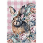 Deco Print Pink And Blue Bunny
